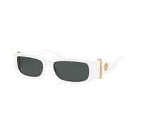 Versace Hombre Sunglass VE4476U - Color del Marco: Blanco, Color de la Lente: Gris Oscuro