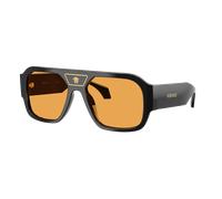 Versace Hombre Sunglass VE4508U - Color del Marco: Negro, Color de la Lente: Naranja