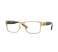 Versace Hombre VE1274 1002 Monturas ópticas Metal Oro Transparente Cuadrada Normal