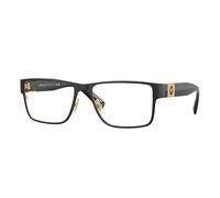 Versace Hombre VE1274 1436 Monturas ópticas Metal Negro Transparente Cuadrada Normal