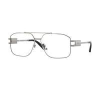 Versace Hombre VE1302 1001 Monturas ópticas Acero Gris Transparente Geométrico Normal