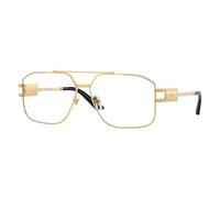 Versace Hombre VE1302 1002 Monturas ópticas Acero Oro Transparente Geométrico Normal