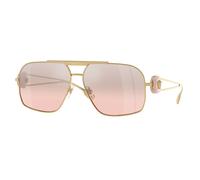 Versace Hombre VE2269 10027E Gafas de sol Acero Oro Rosa Geométrico Normal Sombreado