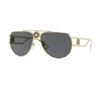 Versace Hombre Versace VE2225 100287 Gafas de sol Metal Oro Gris Piloto Normal