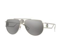 Versace Hombre Versace VE2225 12526G Gafas de sol Metal Oro Gris Piloto Reflejado Espejo