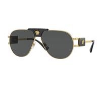 Versace Hombre Versace VE2252 100287 Gafas de sol Acero Oro Gris Piloto Normal