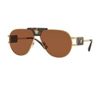Versace Hombre Versace VE2252 147073 Gafas de sol Acero Oro Marrón Piloto Normal