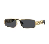 Versace Hombre Versace VE2257 100287 Gafas de sol Metal Oro Gris Cuadrada Normal