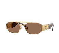 Versace Hombre Versace VE2287 100273 Gafas de sol Metal Oro Marrón Geométrico Normal