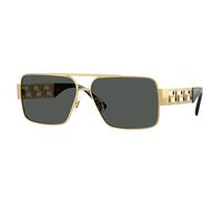 Versace Hombre Versace VE2290 100287 Gafas de sol Metal Oro Gris Cuadrada Normal
