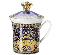 VERSACE Home Cup Medusa - Taza con tapa, color azul