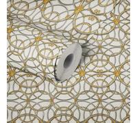 Versace IV La Scala Del Palazzo Metálico Pintado 37049-2 Crema /Oro Geométrico