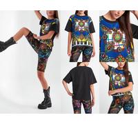 VERSACE JEANS COUTURE Blusa De Top Barroco Con Patrón Camiseta Oversized L