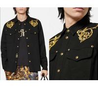 Versace Jeans Couture Camisa Chaqueta Denim Baroque Unisex Negro XL