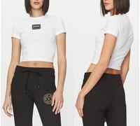 VERSACE JEANS COUTURE Camiseta Cropped De Cuello Redondo Con Logo Retro XS