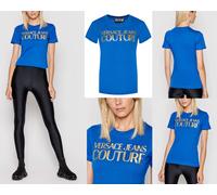 Versace Jeans Couture Crew Cuello Logo Top Algodón Camiseta Blusa Retro L
