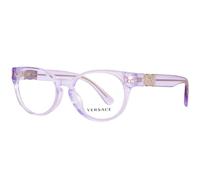 Versace Kids VK 3323U 5372 - Gafas ovaladas de plástico transparente rosa de 47 mm