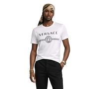 Versace Logo Medusa Crew Cuello Camiseta Algodón Iconic Retro Greek Top XL