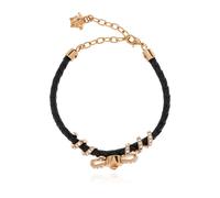 Versace - Medusa '95 Crystal Leather Bracelet - Accessories - Mujer - Negro - ONE SIZE -