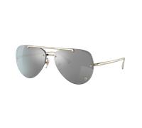 Versace Mujer Sunglass VE2231 - Color del Marco: Oro Pálido, Color de la Lente: Gris Claro Espejado Plata