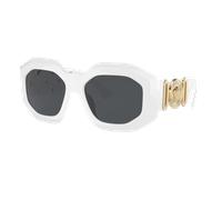 Versace Mujer Sunglass VE4424U - Color del Marco: Blanco, Color de la Lente: Gris Oscuro