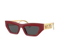 Versace Mujer Sunglass VE4432U - Color del Marco: Rojo, Color de la Lente: Gris Oscuro