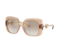 Versace Mujer Sunglass VE4499U - Color del Marco: Opalino y rosado, Color de la Lente: Espejo marrón degradado y dorado