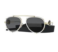 Versace Mujer Versace VE2232 147187 Gafas de sol Metal Blanco Gris Piloto Normal