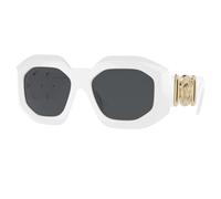 Versace Mujer Sunglass VE4424U - Color del Marco: Blanco, Color de la Lente: Gris Oscuro