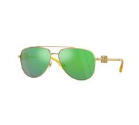 Versace Niños Versace VK2002 10023R Gafas de sol Metal Oro Verde Piloto Reflejado Espejo
