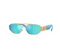 Versace Niños Versace VK2003 100255 Gafas de sol Metal Oro Verde Cuadrada Espejo