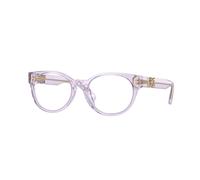 Versace Kids VK 3323U 5372 - Gafas ovaladas de plástico transparente rosa de 47 mm