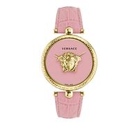 Versace Palazzo Empire Collection - Reloj de lujo para mujer con correa rosa y esfera con caja dorada