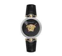 Versace VECO02422 Palazzo 39mm 5ATM Cuarzo Unisex Negro Plata, Oro Correa de ...