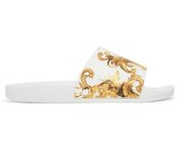 Versace Pantuflas 80VA3SQ3 ZS365, G03 - Bianco/Oro, 35 EU
