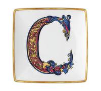 Versace Rosenthal - Holiday Alphabet - C - Tazón Cuadrado Plano 12 X 12