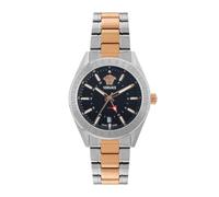 Versace Reloj analógico con esfera negra para hombre-VEAFA0624