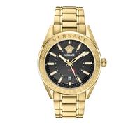 Versace Reloj analógico para hombre, esfera negra, VEAFA0724