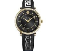 Versace - Reloj de pulsera de cuero V-Circle - Accessories - Hombre - Negro - ONE SIZE -