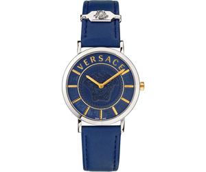 Versace- Reloj Moderno V-Essential Plata Cuero- Accessories- Mujer- Gris- ONE SIZE- Reloj Moderno V-Essential Plata Cuero
