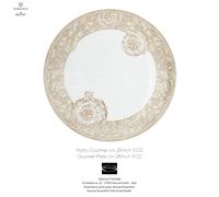 Versace Rosenthal - Barocco Beige - Plato Plano Gourmet Cm 28 / Inch 11.02
