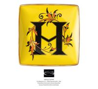 Versace Rosenthal - Holiday Alphabet - H - Tazón Cuadrado Plano 12 x 12