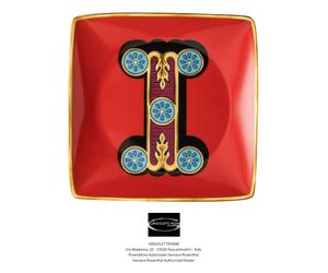 Versace Rosenthal - Holiday Alphabet - I - Tazón Cuadrado Plano 12 X 12