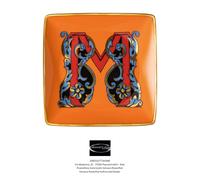 Versace Rosenthal - Holiday Alphabet - M - Tazón Cuadrado Plano 12 X 12