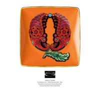 Versace Rosenthal - Holiday Alphabet - Q - Tazón Cuadrado Plano 12 X 12