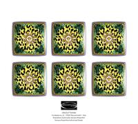 Versace Rosenthal - Jungle Animalier - 6 Tazas Cuadradas Planas 12x12 Cm