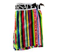 Versace Shorts Pantalones Cortos Minishorts 90er Años a Rayas Multicolor Stripe