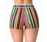 Versace Shorts Pantalones Cortos Minishorts 90er Años a Rayas Multicolor Stripes