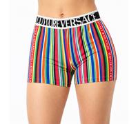 Versace Shorts Pantalones Cortos Minishorts 90er Años a Rayas Multicolor Tiras