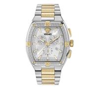Versace - Sporty Tonneau Greca Chronograph - Accessories - Hombre - Gris - ONE SIZE -